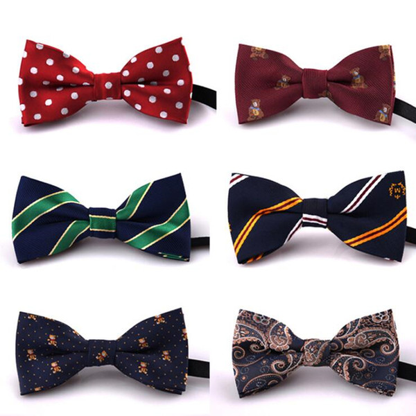 Children Kids Pre Tied Wedding Party Bow Tie Girls Boys Formal Tuxedo Satin Bowtie Necktie Colorful Christmas Baby gift ZFJ719