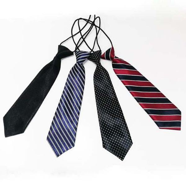 New baby ties lazy boys girls children show used small tie elastic neck ties 5 colors rayon ties