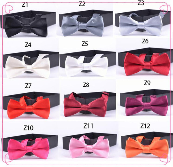 Boy Tie New Children Pure Color and Adjustable Casual Tie Fashion Kids Polyester and Button Bow Tie