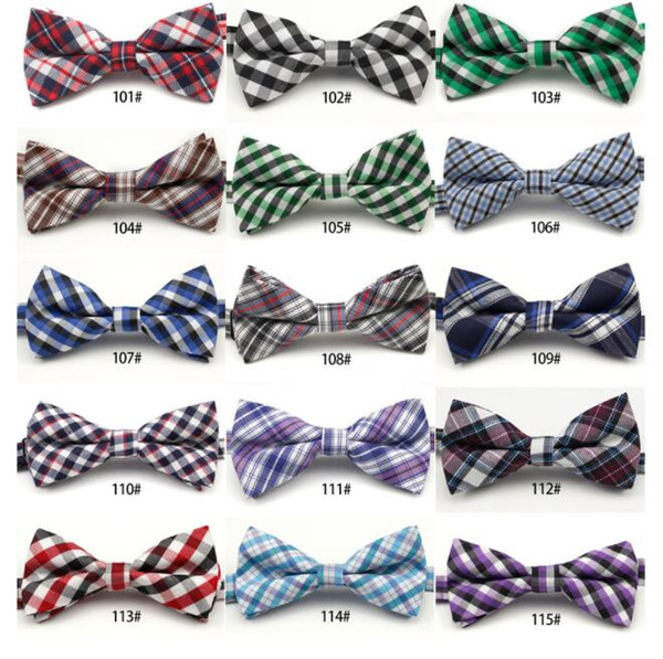 Wholesale British style Baby luxury designer Tie plaid Necktie Fashion kids Cute lattice Necktie Hot Cotton and Adjustable Bow Tie BY1382