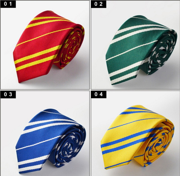 Harry Potter Ties Clothing Accessories Borboleta Necktie Ravenclaw Hufflepuff Necktie Hogwarts Stripe Ties 4 design