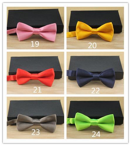 Children Tie Kids Necktie Children Tie New Kids Button and Adjustable Necktie Fashion Boy Pure Color and Bow Tie