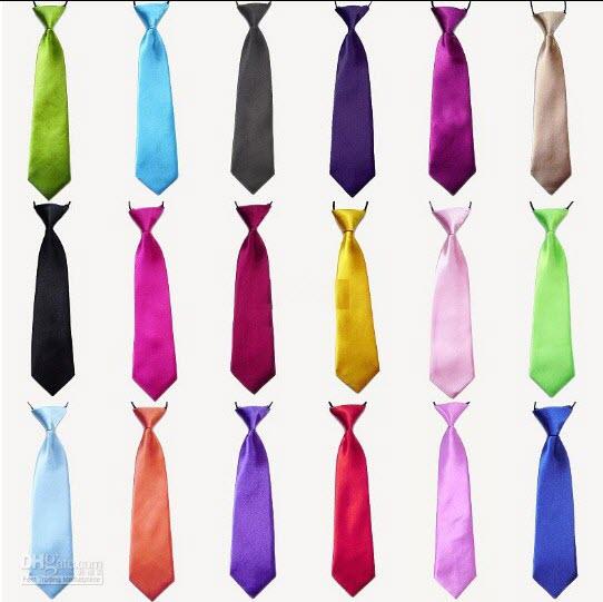 100Pc Baby Boy School Wedding Elastic Neckties neck Ties-Solid Plain colors 32 Child School Tie boy