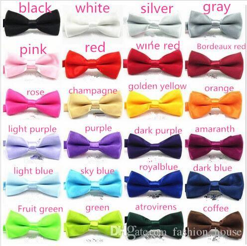 24 color children Bowties men's ties kids bow ties boys bow tie pure color bowtie