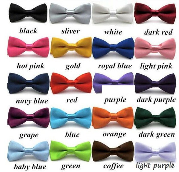 New Boys Girls School Fashion Bow tie For Kids Bowtie Solid Candy Colorful Baby Butterfly Cravat Gravata