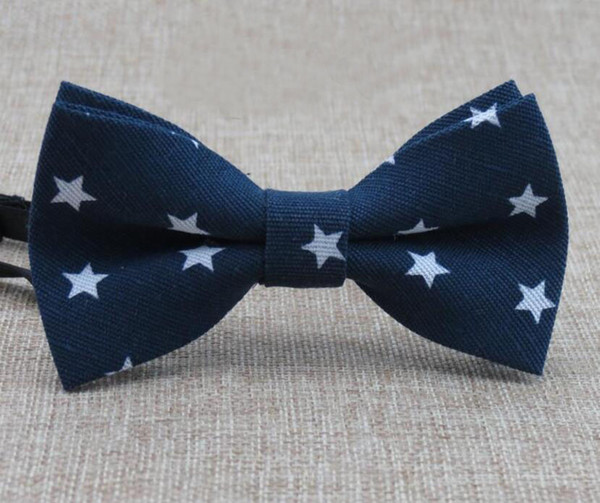 Fashion Plaid Print Child Bow Tie Unisex Dots Baby Boy Cartoon Collar Bowtie Cravat Skinny Neck Tie For Suits Five-Stars Bowtie GA105