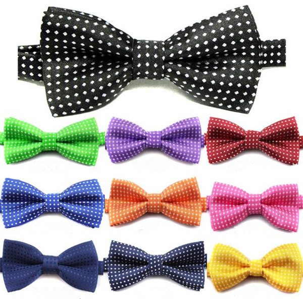 British style Baby Tie Children Polka Dots Necktie Fashion Children Cute Necktie Hot Kids Adjustable Bow Tie 18 Colors B11