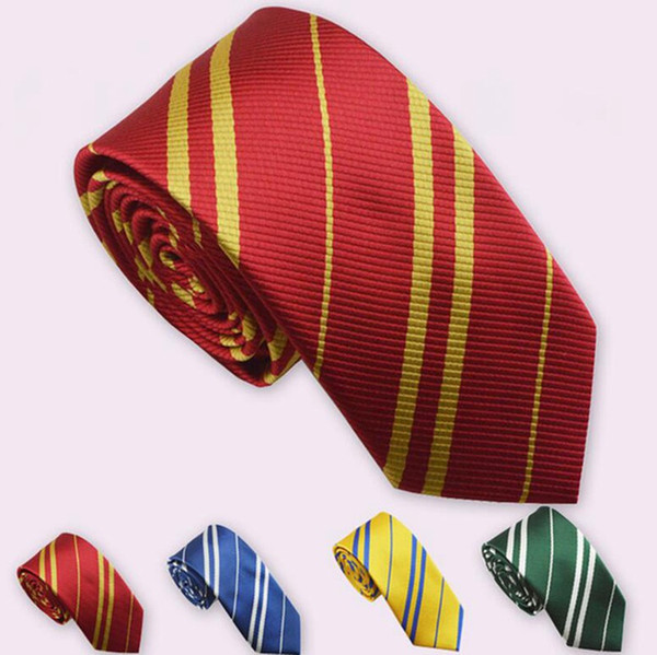 300pcs New Fashion New Tie Necktie College Style Tie Harry Potter Gryffindor Series Gift Costume Accessories Gravata Masculina