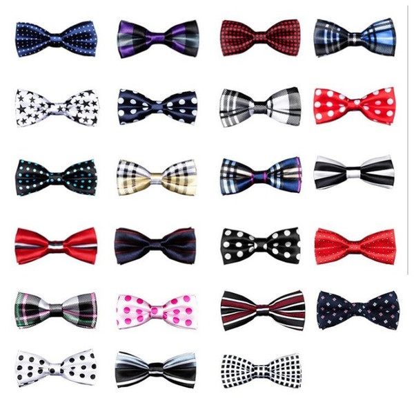 British style Baby stripe lattice Tie Children plaid Dot Necktie Fashion Children Cute Necktie Hot Kids Adjustable Bow Tie