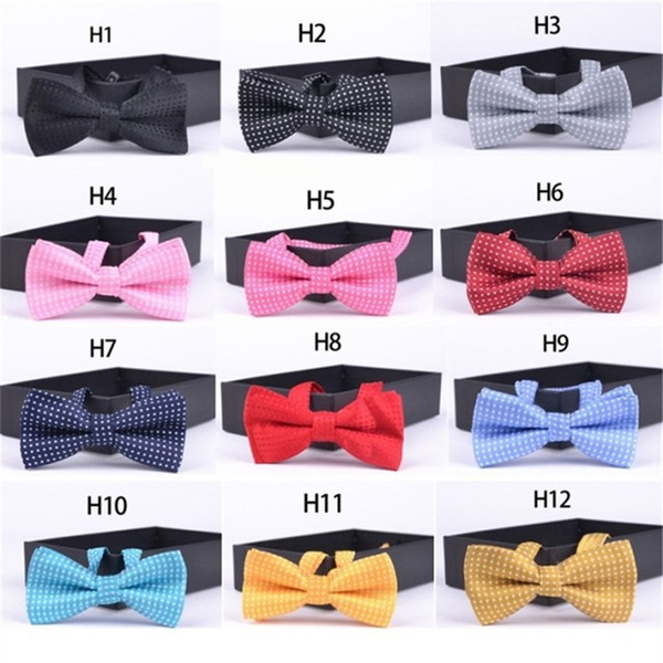 17 Color Children Bow Tie Baby Boy Kid Clothing Accessories Solid Color Gentleman Shirt Neck Tie Bowknot Classical Dot Bowties Butterfly Tie