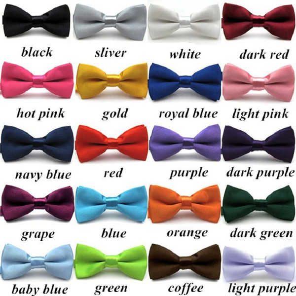 Baby School Bow Tie Kids Bowtie Solid Candy Colorful Baby Butterfly Cravat Gravata Child Formal Butterfly Bow Tie