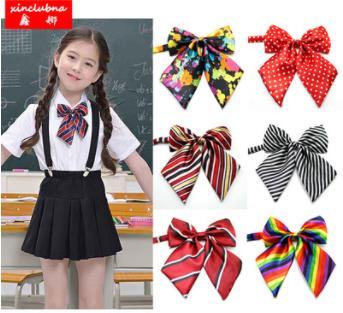 Kids adjustable bow tie school uniform accessory props boys girls ceremony school opening day performance bowknot girls accessories