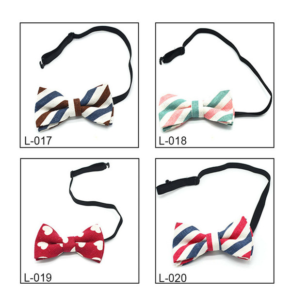 Children Bow tie polyester Baby Kid Bow ties Multi-color Clothing Accessories Solid Color Gentleman Shirt Neck Tie Pattern Pet LE195