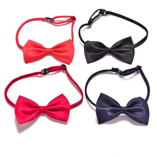 2018 New Arrival Children Adjustable Accessories Cute Kids Boys Bow Tie Solid Color Bowknot For Wedding Lovely Tie Children