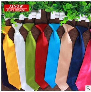 Neck Ties Children Fashion Necktie Boys Adjustable Elastic Ties Satin Solid Neck Ties Polyester High Quality Children Kids Accessories J215