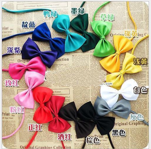 Hot pet Dog Neck Tie Dog Bow Ties for christmas festival party Cat Tie Supplies Pet Headdress adjustable bow tie pet jewelry accessories