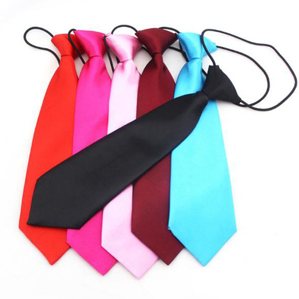 New Halloween Children Solid Color Ties Kids Party Performance Dress Up Baby Ties Children Elastic Rubber Band Neck Tie