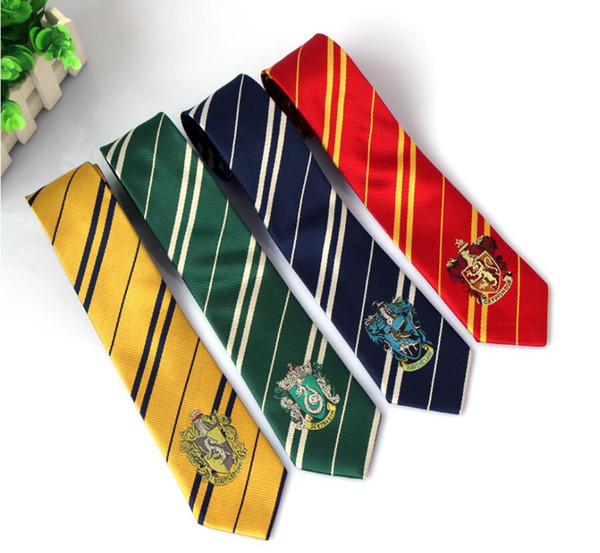 Harry Potter Ties Clothing Accessories Borboleta Necktie Ravenclaw Hufflepuff Necktie Hogwarts Stripe Ties 4 design 1200Pcs