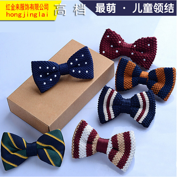 Children's knitted bow tie Tide treasure for children's clothes accessories 30 style pattern optional baby bow tie