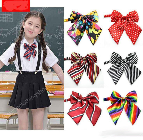 Kids adjustable bow tie school uniform accessory props boys girls opening ceremony school opening day performance bowknot ties