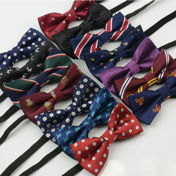 Children Fashion Bow Tie Bowknot Handsome Baby Bow Tie Colorful Grid Polka Dots Stripes Floral ForFormal Kids Butterflies Neckwear H003