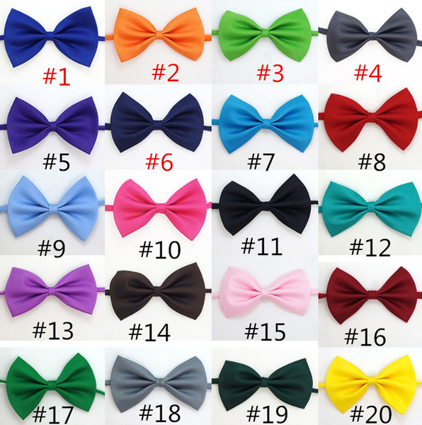 Children Kids Wedding Party Bow Tie Girls Boys Solid Color Bowtie Necktie Christmas gift