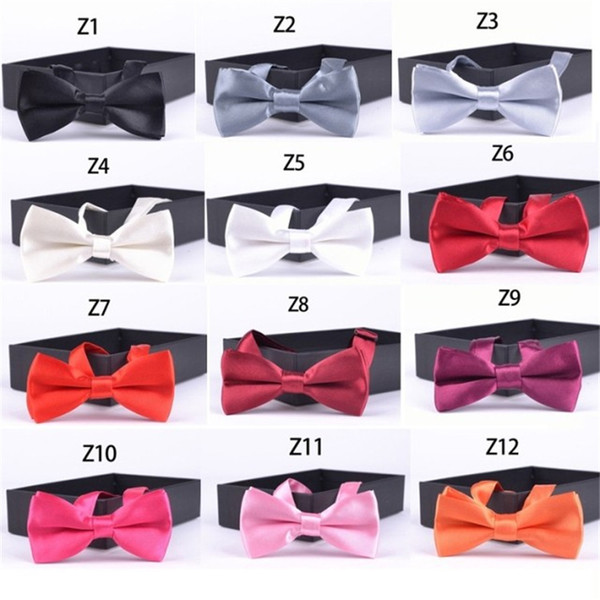 Newest INS Hot sale 30 colors big children fashion gentlemen Bow Tie boys Wedding Prom Solid color Ties Bow