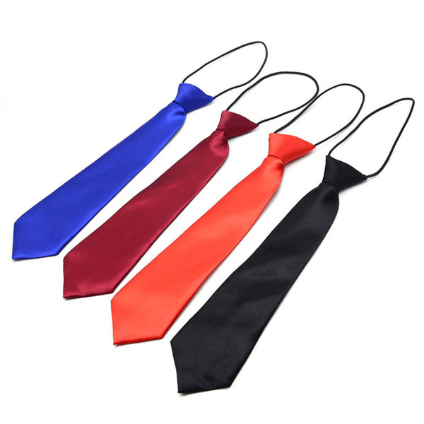 Children Necktie Baby Boy Party Kids Ties Solid Neckwear Elastic Tie Cosplay Wedding School Party Necktie