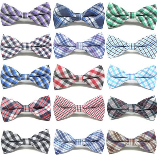 Cute Baby Boys Ties Plaid Bowknot Children Accessories Party Wear Fashion Classical Check Kids Tie Bow