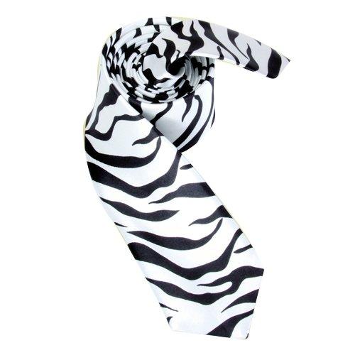 HOT SALE!Unisex Casual Necktie Skinny Slim Narrow Neck Tie - Zebra