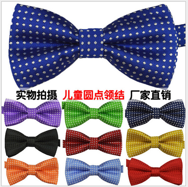 Free shipping Hot Sale 2015 New kids Bowties men's ties men's bow ties boys bow tie pure color bowtie Star Check Polka Dot Stripes