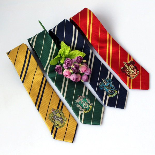 50pcs DHL free shipping Fashion New Tie Clothing Accessories Borboleta Necktie College Style Tie Harry Potter Gryffindor Series Ties