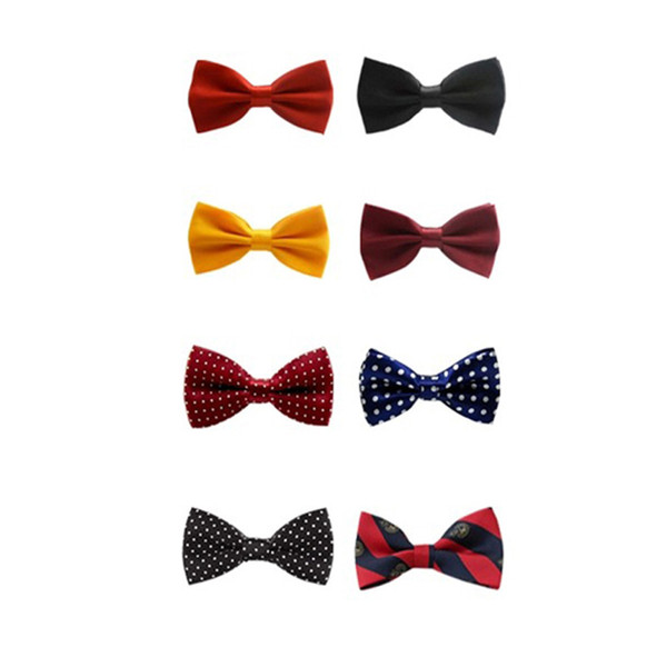 Classic Kid Bowtie Boys Grils Baby Children Bow Tie Fashion Solid Color British Black And Red Suits Bow Tie