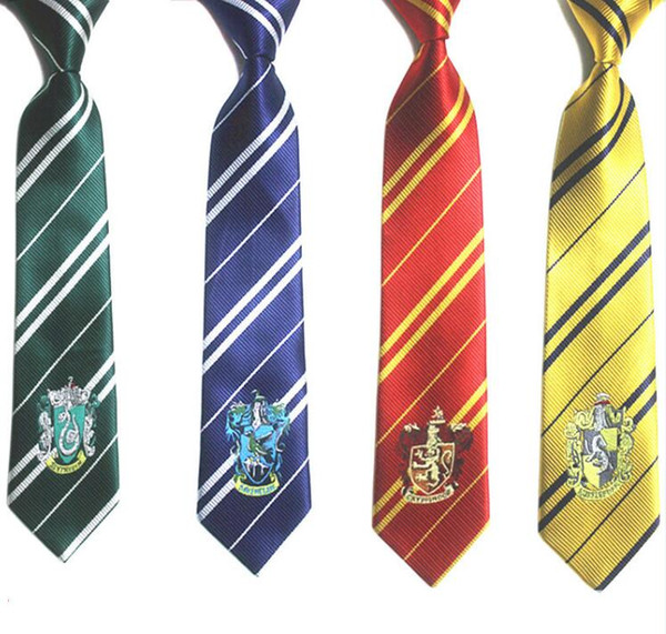 Harry Potter Ties Clothing Accessories Borboleta Necktie Ravenclaw Hufflepuff Necktie Hogwarts Stripe Ties 4 design KKA2072