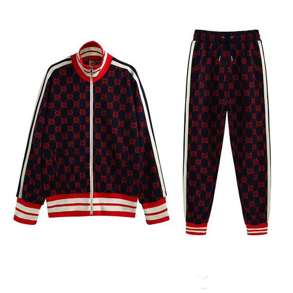 high quality new fashion men's sportswear suit baseball jacket men and women couple sports zipper pants suit ladies luxury sports pants