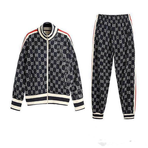 2019 High Quality New Fashion Men ' ;S Sportswear Suit Baseball Jacket Men And Women Couple Sports Zipper Pants Suit Ladies Luxury Spor