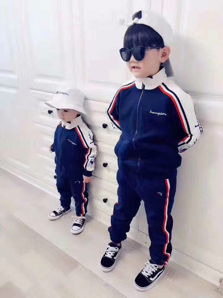 C Letter Kids Designer Clothes Boys Girls Clothes Suits Children Clothes Sets Autumn Velvet Jacket Pants Two Pieces Tracksuits 821X3.