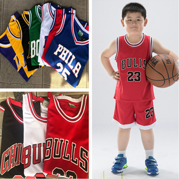 Sleeveless Basketball Team Shorts Set Number Letters Print Boys Girls Teens Summer Two-piece Tracksuit Sportswear Sport Suits Outfits D22001