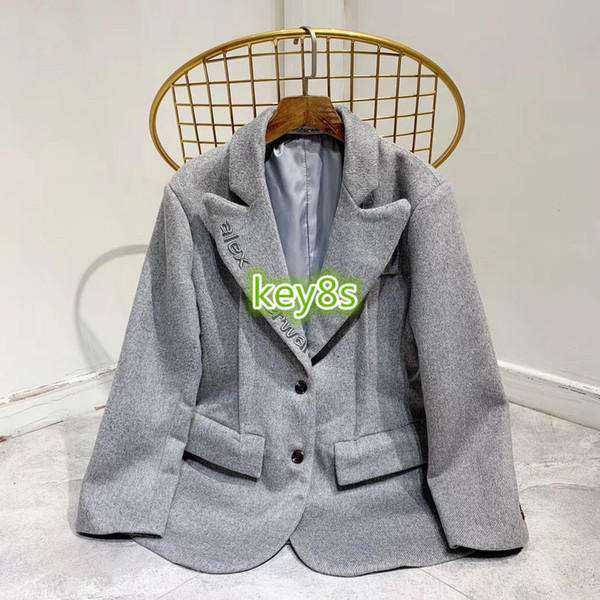 High end women Suit Coats Ladies Slim Suit Long sleeve letter embroidery printing Slim Long Sleeve Blazer Outerwear tops coat suit