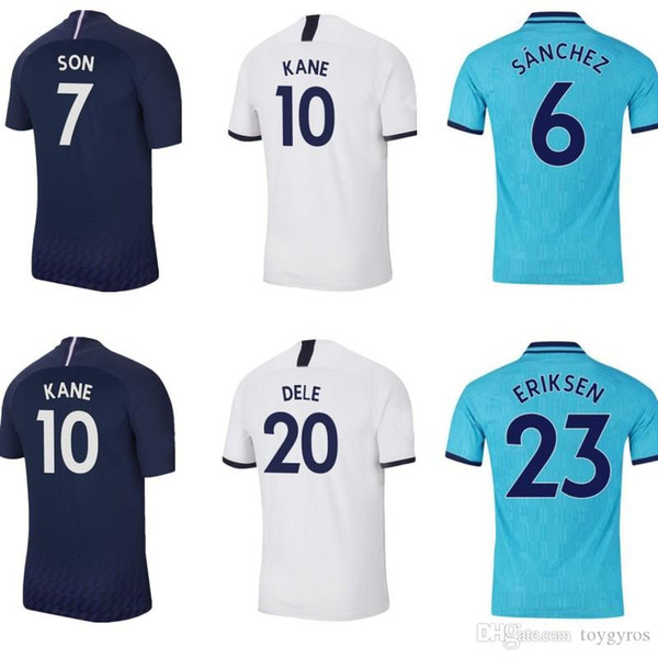 19 20 tottenham jersey SON KANE LAMELA DELE LUCAS ERIKSEN KANE football shirt men home away 3rd soccer tops men kids kit uniform