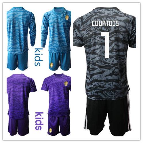 KIDS Belgium soccer jerseys world cup football youth shirt goalkeeper uniform camisetas de futbol #1 Courtois 7 De Bruyne 9 Lukaku 10 Eden