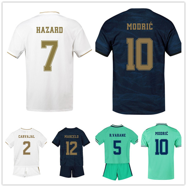 Best Quality Madrid soccer jerseys 19 20 HAZARD camiseta de fútbol 2019 2020 MODRIC ASENSIO football shirt men kids kit camisa de futebol