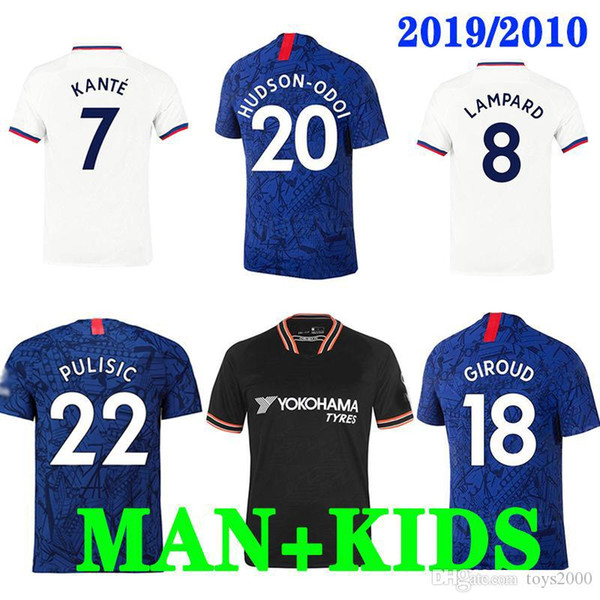 By DHL KANTE LAMPARD ODOI JORGINHO PULISIC CHEEK soccer jersey 2019 2020 GIROUD Camiseta de football kits shirt 19 20 maillot camisetas