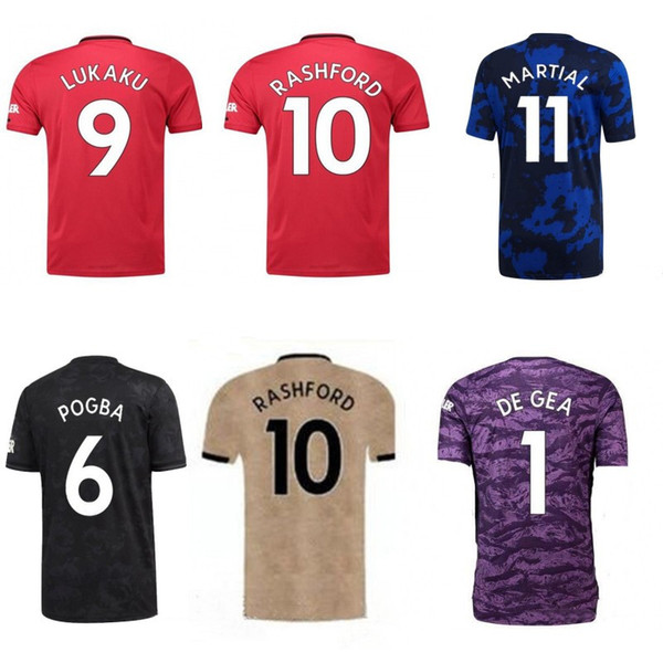 19 20 man utd jersey kids LUKAKU MARTIAL POGBA FRED LINGARD soccer tops camisa de futebol home away third goalkeeper football shirt goalie