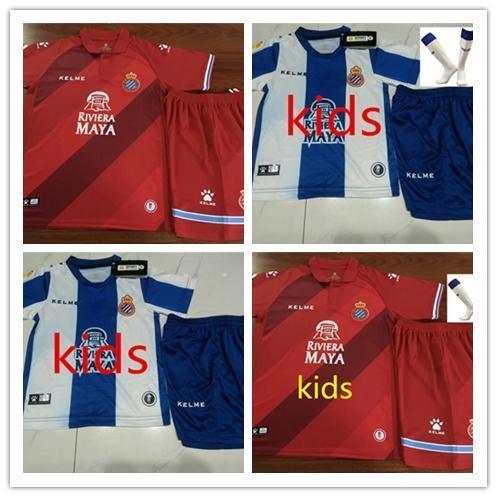 Top quality 2019 2020 Kids kits RCD Espanyol soccer jersey B. Iglesias Spanish jersey Leo Baptistao wu lei Deportivo Español Victor Fútbol