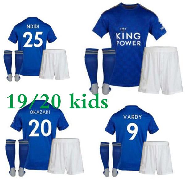 Leicester 2019 kids Soccer Jersey City 19 20 NDIDI MADDISON MAGUIRE MORGAN HUTH VARDY home football boys shirts