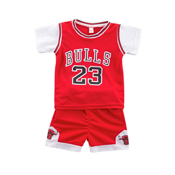 Boy girl clothes summer suit baby basketball football sleeveless vest shorts two-piece performance suit Breathable perspiration 4 Colors B86