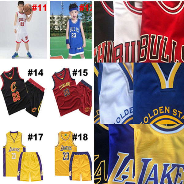 110-165cm Kids Basketball Team Shorts Set Boys Girls Teens Sleeveless Two-piece Tracksuit Summer Vset Tank Sportswear Quick Dry Suits D22001