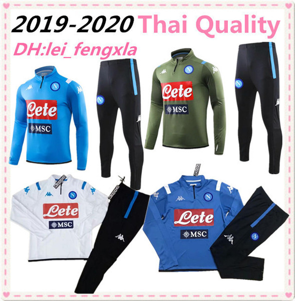 2019 2020 Napoli trackSuit Jacket Hamsik Insigne Callejon Zielinski 19 20 SSC Naples long sleeve Soccer kit 2020 Football kids training suit