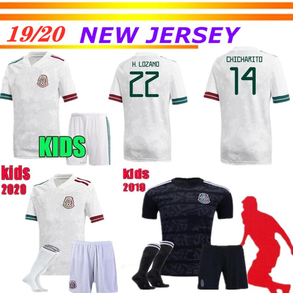 Mexico Soccer Jerseys Away H.LOZANO DOS SANTOS CHICHARITO 2020 2021 National Team Man Adult Sports Football Uniform Shirts Mayorista